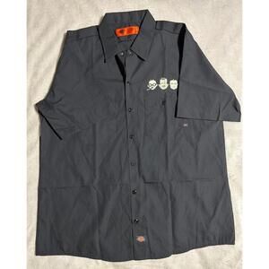 Vintage Dickies Pep Boys Button Down Short Sleeve  Retro Work Shirts Size XL